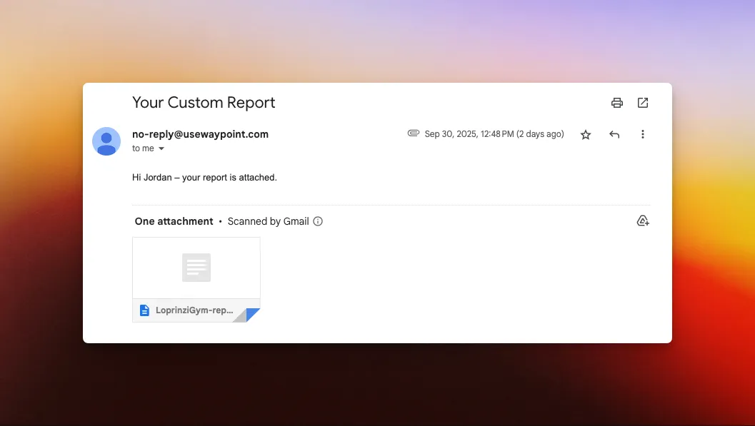 Screenshot of a large attachment